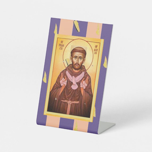 Sankt Franziskus von Assisi Sockelschild (Vorderseite)