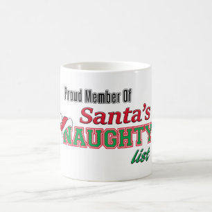 Sankt freche Listen-lustige WeihnachtsTasse Kaffeetasse