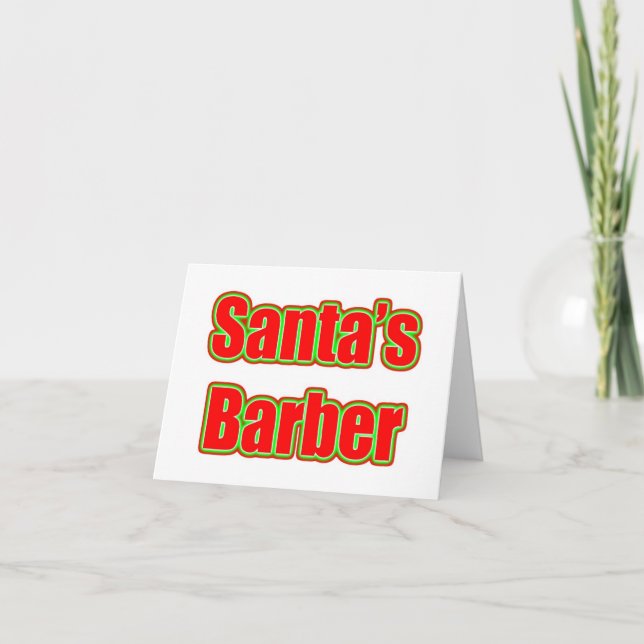 Sankt Friseur Feiertagskarte (Vorderseite)
