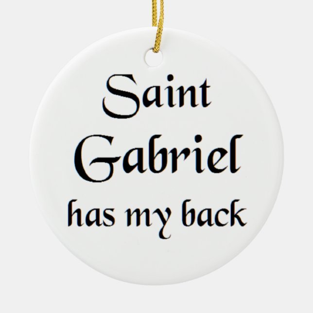 Sankt Gabriel Keramik Ornament (Vorne)