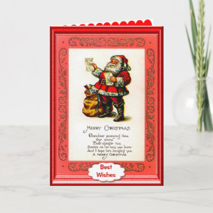 Sankt Gedicht Feiertagskarte