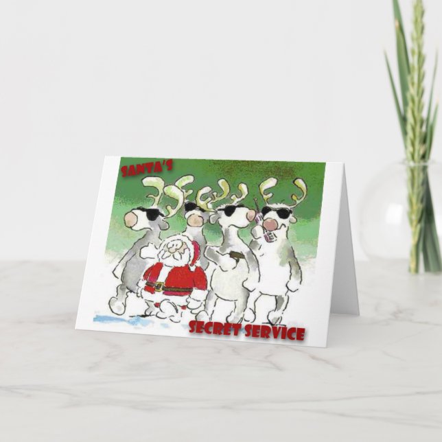 Sankt Geheimagent Feiertagskarte (Vorderseite)