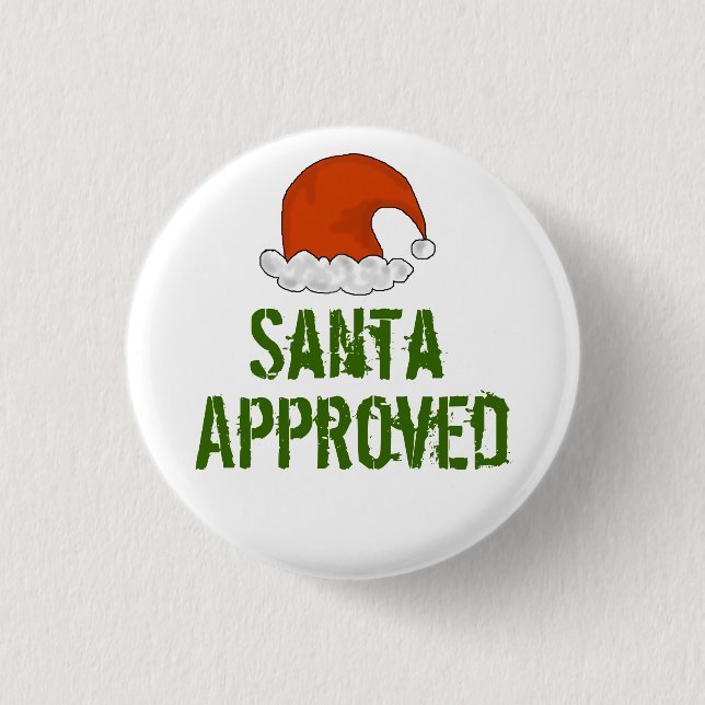 Sankt genehmigte Weihnachtsknöpfe Button (Vorderseite)