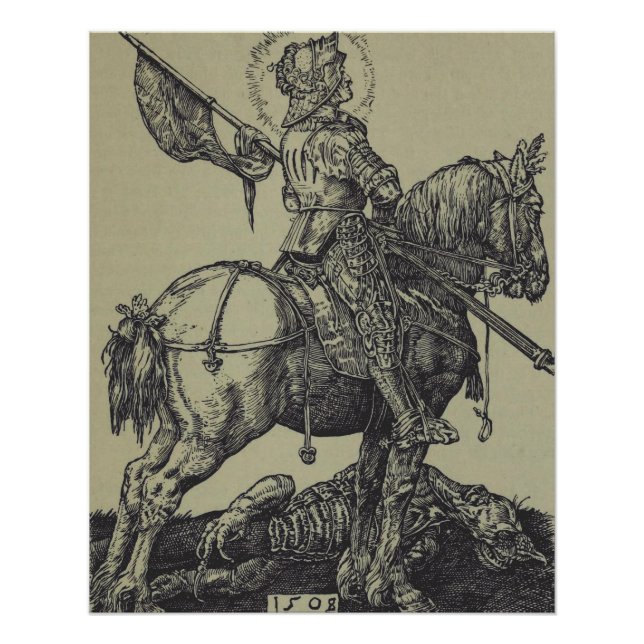 Sankt Georg besiegt den Drachen  Poster (Vorderseite)