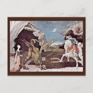 Sankt Georg kämpft gegen den Drachen von Uccello P Postkarte