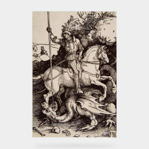 Sankt Georg und der Drache von Durer Acrylschild