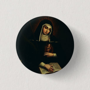 Sankt Gertrud die Große deutsche Benediktinerin  Button