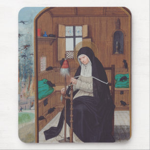 Sankt Gertrud von Helfta von Simon Bening Mousepad