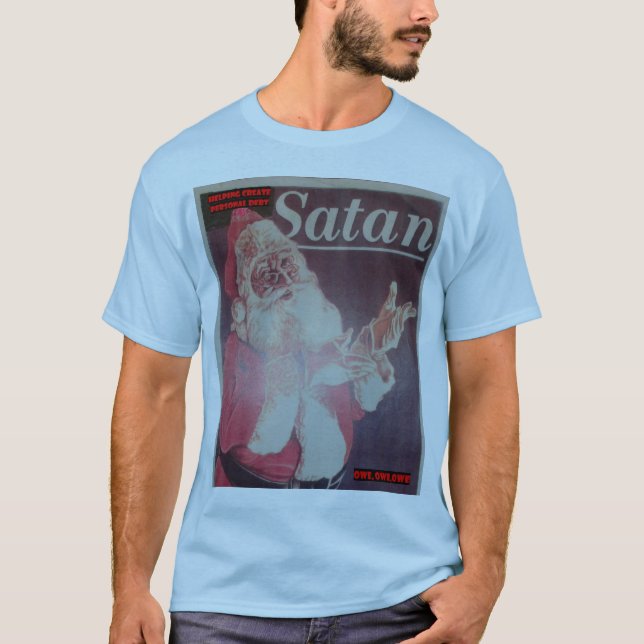 Sankt ist ein Anagramm für Satan T-Shirt (Vorderseite)
