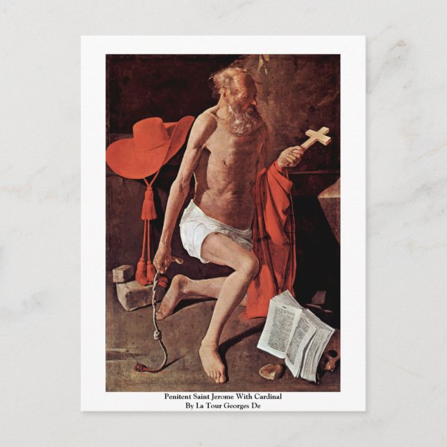 Sankt Jerome mit Kardinal Postkarte (Vorderseite)