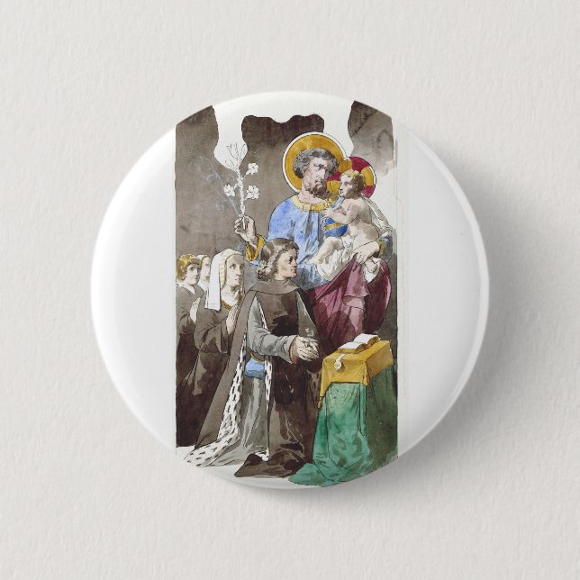 Sankt Joseph Patron der Universalkirche Button (Vorderseite)