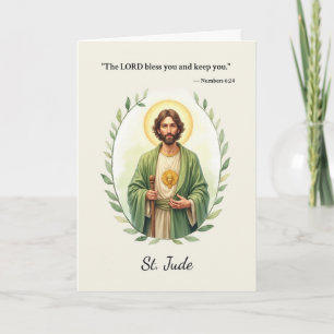 Sankt Judas Gottes Frieden mit der Schrift Karte