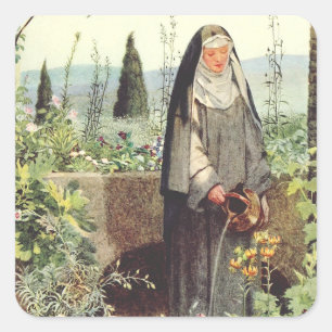 Sankt Katharina von Siena Quadratischer Aufkleber