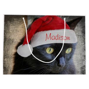 Sankt-Katzen-Geschenk-Tasche, fertigen mit Namen Große Geschenktüte