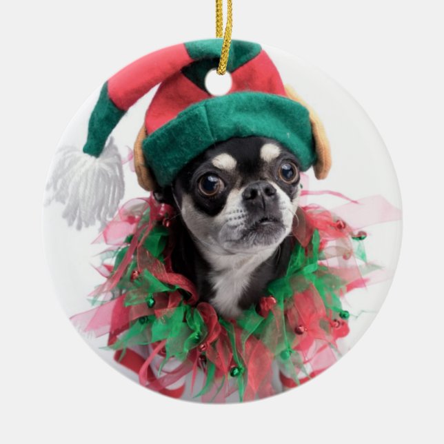 Sankt kleiner Helfer-Elf-Hund Ornament Aus Metall (Vorne)