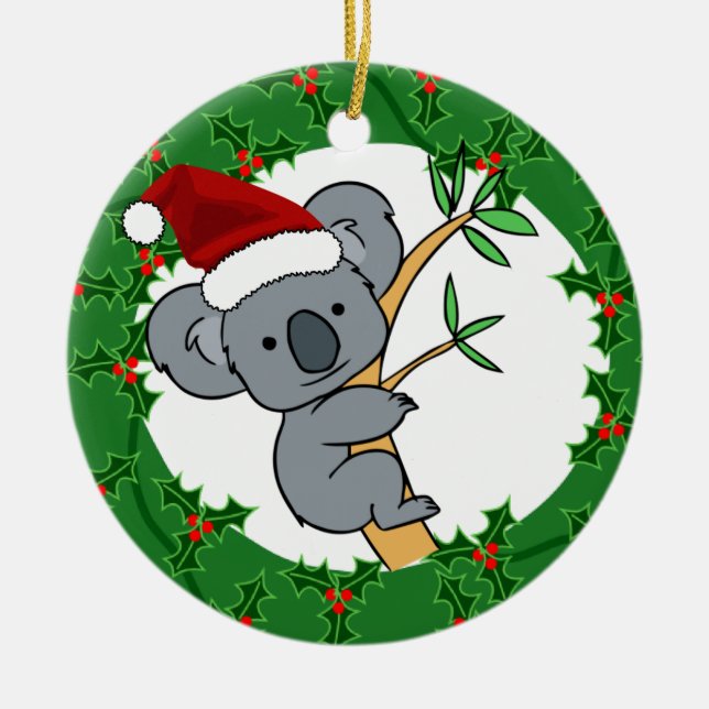 Sankt-Koala - angemessenes Dinkum Keramik Ornament (Vorne)