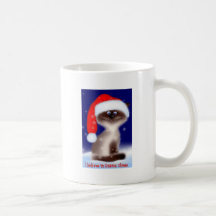 Sankt kratzt Weihnachtskatzen-Tasse Tasse