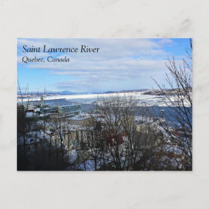 Sankt-Lorenz-Strom im Winter, Quebec, Kanada Postkarte