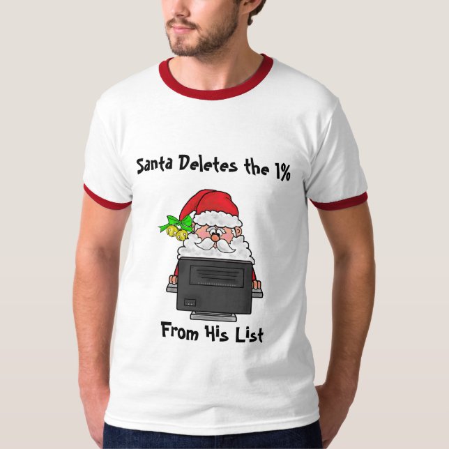Sankt löscht 1% Weihnachtspolitisches T-Shirt (Vorderseite)