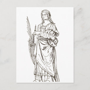 Sankt Lucia von Bernardino Luini Postkarte
