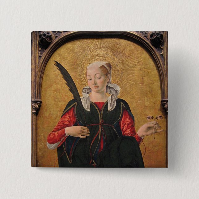Sankt Lucia von Francesco del Cossa Button (Vorderseite)