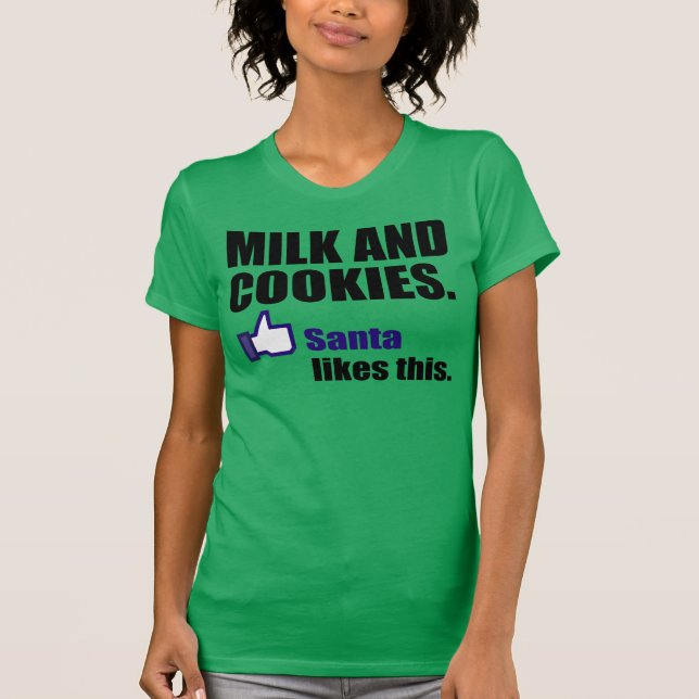 Sankt mag Milch und Plätzchen T-Shirt (Vorderseite)