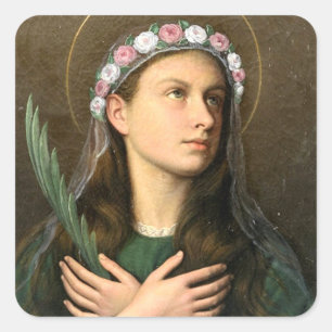 Sankt Maria Goretti Quadratischer Aufkleber