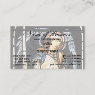 Sankt Michael (Buntglas) von Burne Jones Visitenkarte