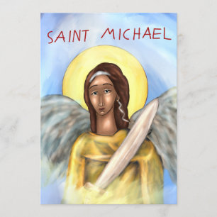 Sankt Michael Papier-Ikonenkarte Dankeskarte