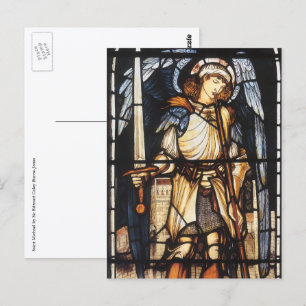 Sankt Michael von Sir Edward Coley Burne-Jones Postkarte