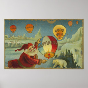 Sankt mit Glück Baloon Poster