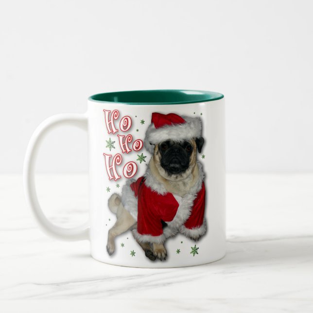 Sankt-Mops-Kaffee-Tasse Zweifarbige Tasse (Links)
