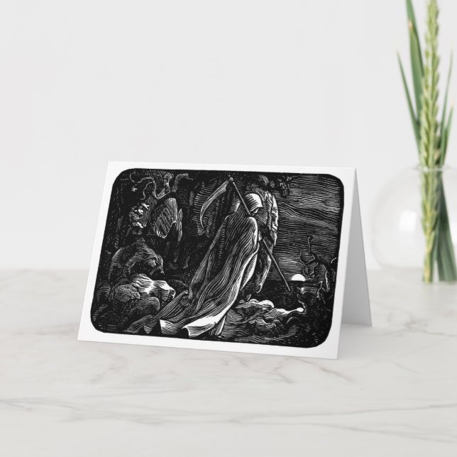 Sankt Muerte (mexikanischer grimmiger Sensenmann) Feiertagskarte (Vorderseite)