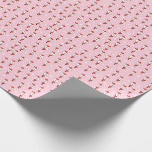 Sankt-Muster. Rosa Weihnachtsmuster Geschenkpapier