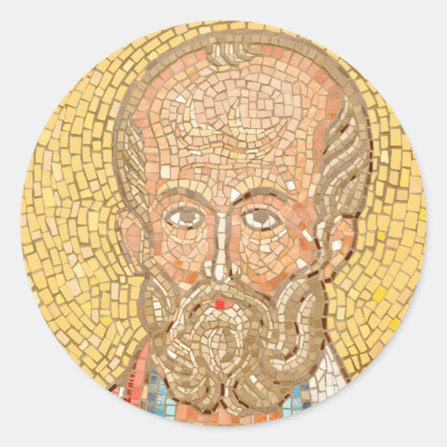 Sankt Nicholas Runder Aufkleber (Vorderseite)