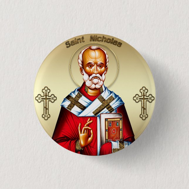 Sankt Nikolaus Button (Vorderseite)