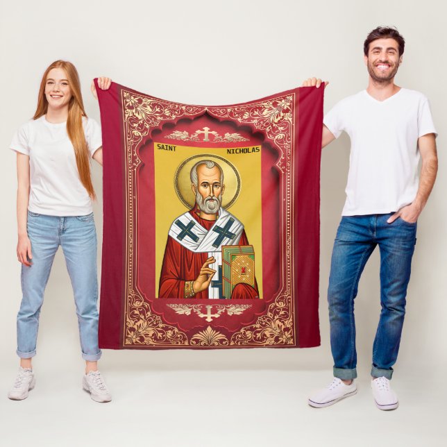 Sankt Nikolaus Fleecedecke (Beispiel)