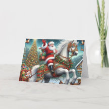 Sankt Nikolaus' Pferd zieht den Schlitten