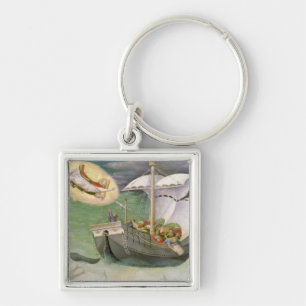 Sankt Nikolaus rettet ein Schiff vom Schiffbruch Schlüsselanhänger