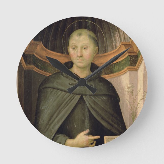 Sankt Nikolaus von Tolentino (Platte) Runde Wanduhr (Vorderseite)