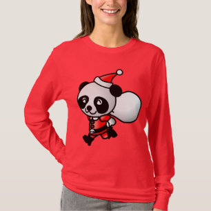Sankt-Panda-Weihnachtsstrickjacke T-Shirt
