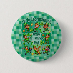 Sankt Patricks Tag Spaß Anbetungswürdige "Party-Le Button
