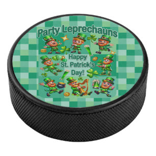Sankt Patricks Tag Spaß Anbetungswürdige "Party-Le Eishockey Puck