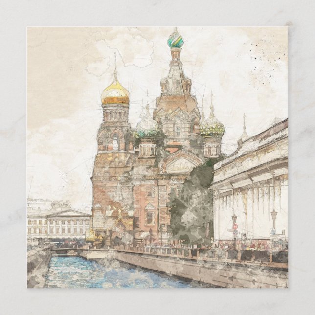 Sankt Petersburg, Russland - Hochzeitsberatungskar Hinweiskarte (Vorderseite)