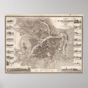 Sankt Petersburg, Russland Poster