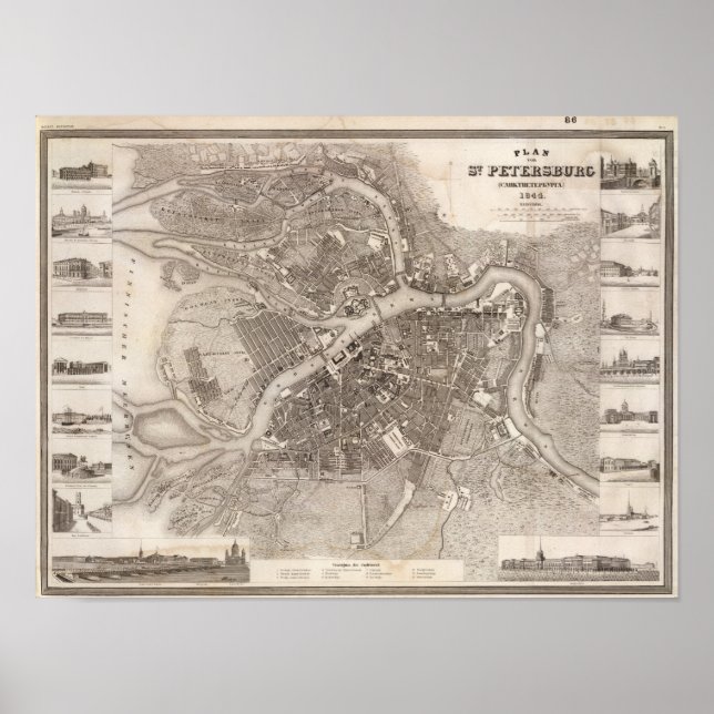 Sankt Petersburg, Russland Poster (Vorne)