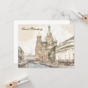 Sankt Petersburg Russland Postkarte - Jahrgangsrei