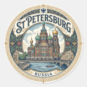 Sankt Petersburg Russland Runder Aufkleber