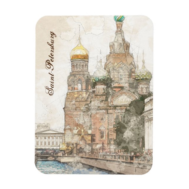 Sankt Petersburg Russland Souvenir Magnet - Landsc (Vertikal)