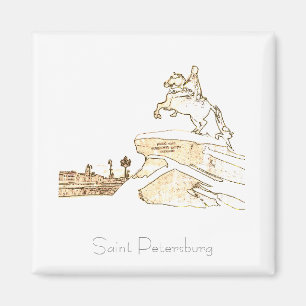 Sankt Petersburg Russland Stadt Aussicht Landschaf Magnet